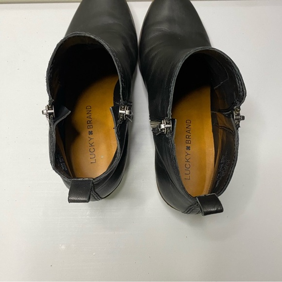 Lucky Brand Basel ankle boot black leather size 7.5 - Picture 7 of 9